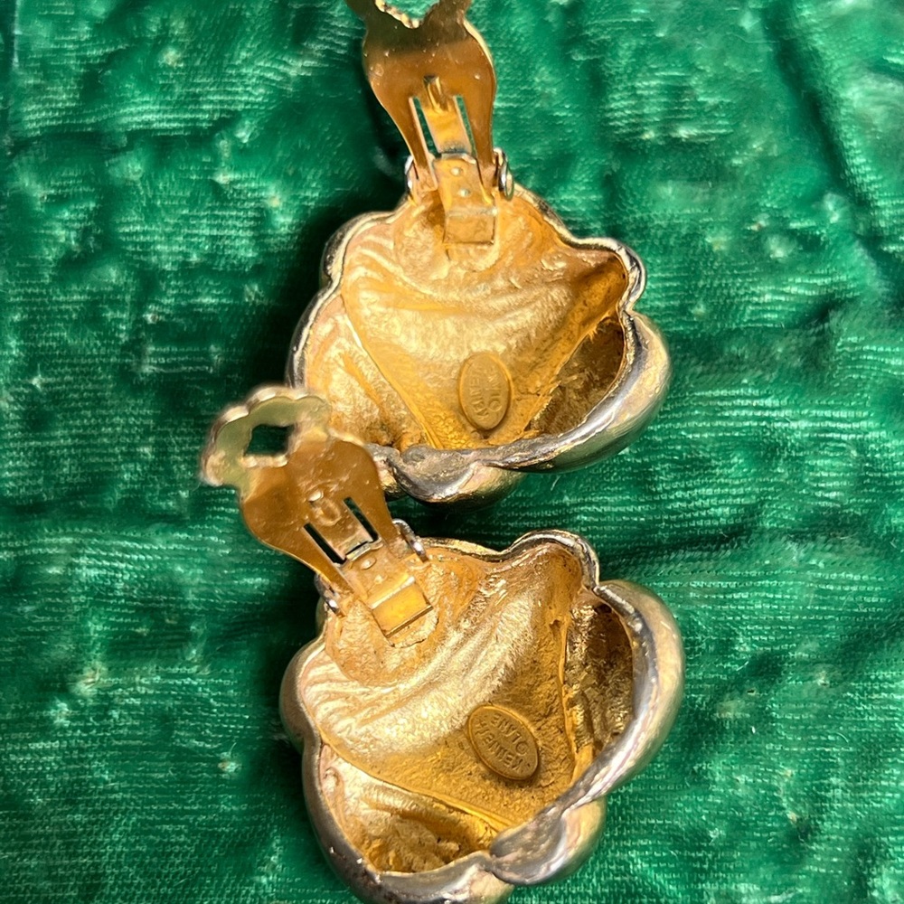 Vintage Kjl Kenneth Jay Lane Gold Tone Modernist … - image 7
